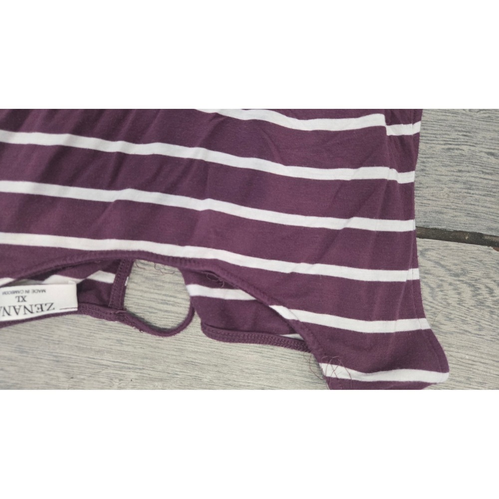 Zenana Striped Wide Leg Jumpsuit Bundle Set of 2 Purple Rust Orange XL - Picture 12 of 13